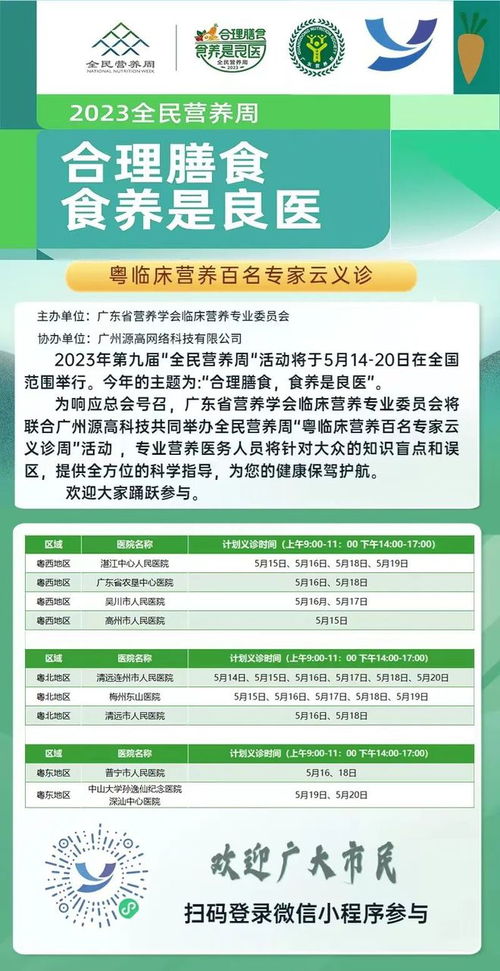 广东百家医院百名营养医师启动百场营养义诊 健康咨询惠及千家万户